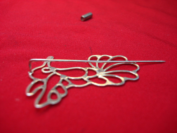Vintage Sterling Silver Hummingbird Stick Pin - 2 Inch Artisan Design