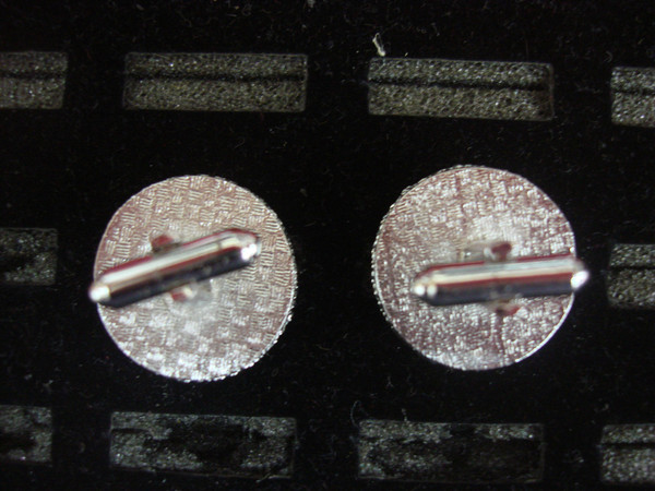 Vintage Shields Silver-Tone Cufflinks - Unique Pair (1930s) #314