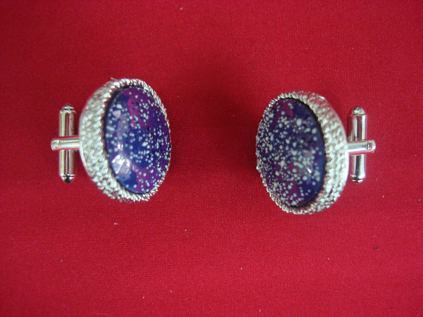 Vintage Shields Silver-Tone Cufflinks - Unique Pair (1930s) #314