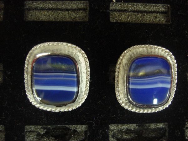 Vintage Dante Silver-Tone Cufflinks - Unique & Excellent Condition (Pair #316)