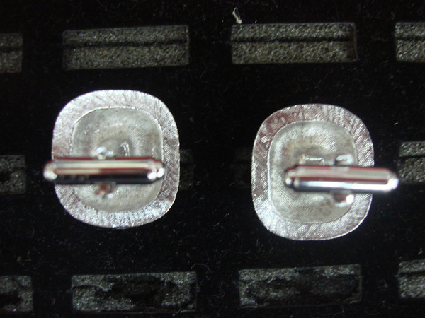 Vintage Dante Silver-Tone Cufflinks - Unique & Excellent Condition (Pair #316)