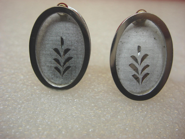 Vintage Silver Cufflinks - Elegant Fancy Design, 1 Inch (Excellent Condition)