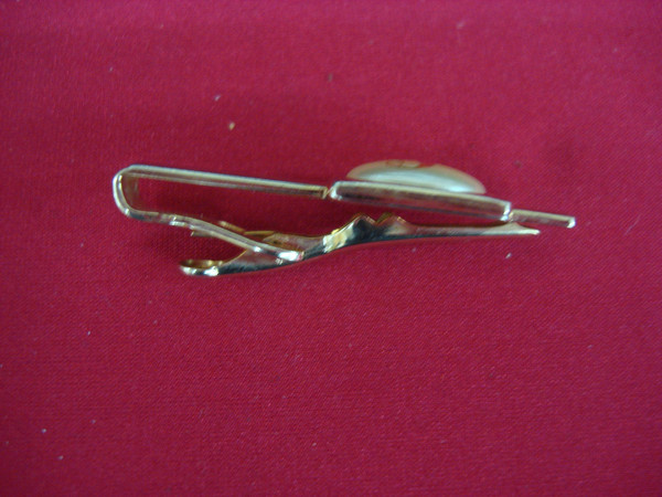 Vintage Swank Gold Tone'J' Tie Clip - Statement Accessory for Men
