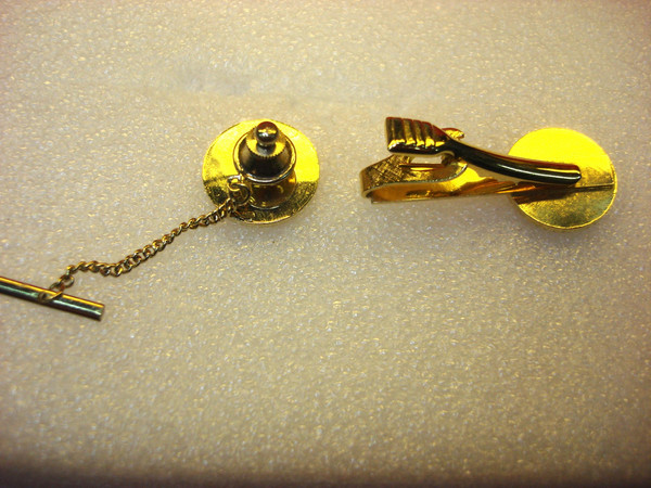 Vintage Axsmith Music Cufflinks - Pottstown, PA - Engraved Silver Tone