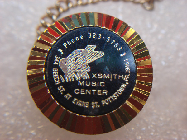 Vintage Axsmith Music Cufflinks - Pottstown, PA - Engraved Silver Tone