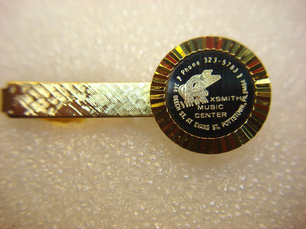 Vintage Axsmith Music Cufflinks - Pottstown, PA - Engraved Silver Tone