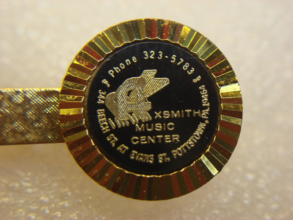 Vintage Axsmith Music Cufflinks - Pottstown, PA - Engraved Silver Tone