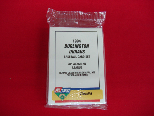 1994 Fleer ProCards Burlington Indians MiLB Team Set - Bartolo Colon, Russell Branyan - Factory Sealed