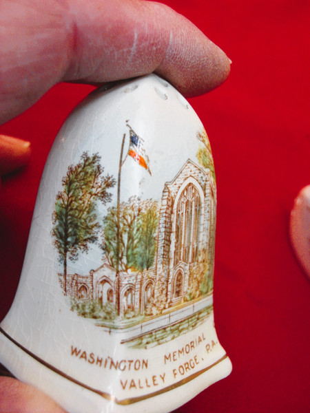 Vintage Royal Winton Washington Memorial Chapel Salt & Pepper Shakers - Valley Forge, PA