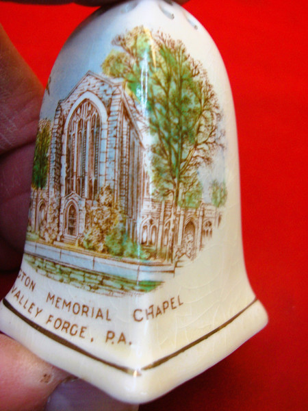 Vintage Royal Winton Washington Memorial Chapel Salt & Pepper Shakers - Valley Forge, PA