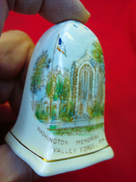 Vintage Royal Winton Washington Memorial Chapel Salt & Pepper Shakers - Valley Forge, PA