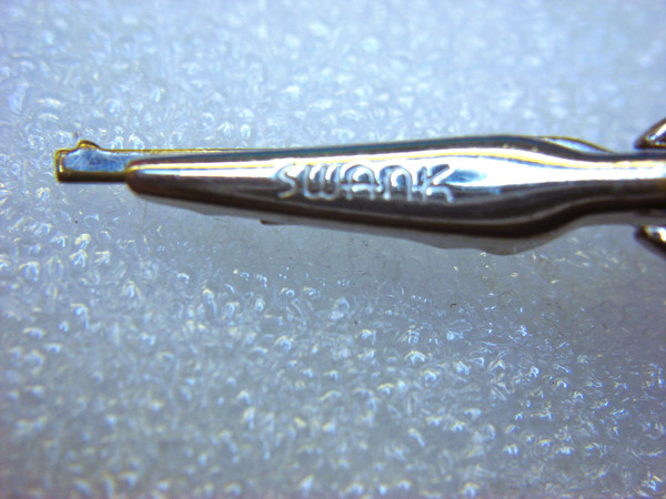 Vintage Swank Pump Shotgun Tie Clip - Silver/Gold Tone, Pre-Owned, Excellent Condition
