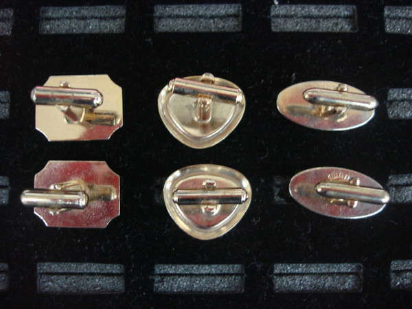 Vintage Gold Tone Cufflinks - 3 Unique Pairs (Set of 6) #376