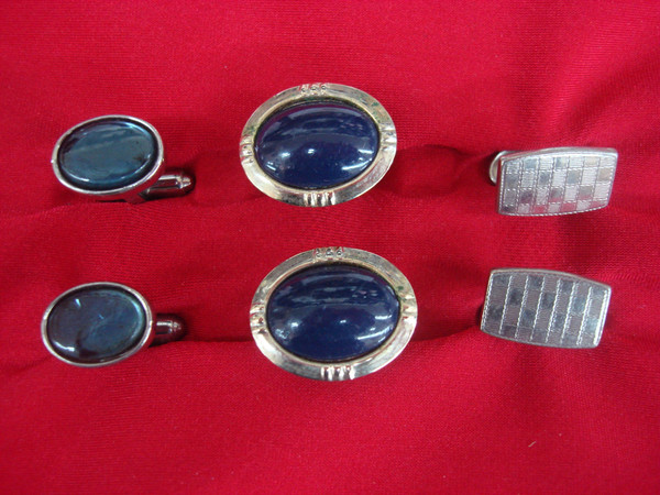 Vintage Gold & Silver Tone Cufflinks (3 Pairs) - Unique Designer Set