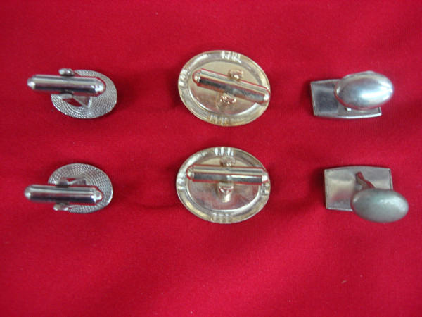 Vintage Gold & Silver Tone Cufflinks (3 Pairs) - Unique Designer Set