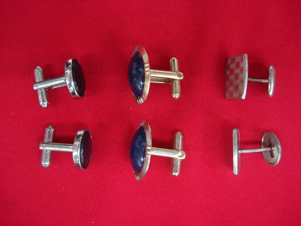 Vintage Gold & Silver Tone Cufflinks (3 Pairs) - Unique Designer Set