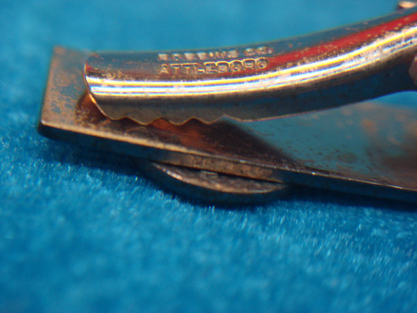 Vintage Gold Tone Pennsylvania Dutch Symbol Tie Clip - Antique Enamel Pin #355