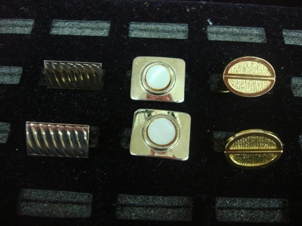 Vintage Gold-Tone Cufflinks (3 Pairs) - Unique & Stylish Sets