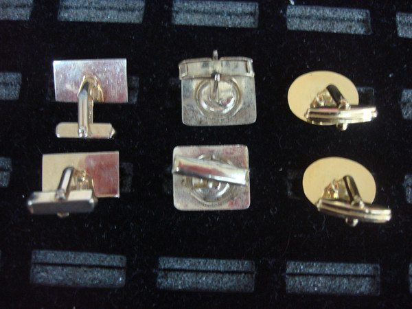 Vintage Gold-Tone Cufflinks (3 Pairs) - Unique & Stylish Sets