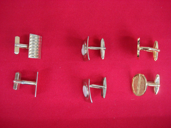 Vintage Gold-Tone Cufflinks (3 Pairs) - Unique & Stylish Sets