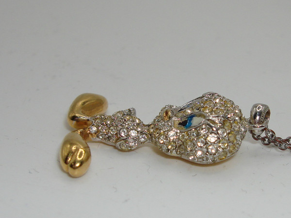 Vintage 2008 Warner Bros Tweety Bird Gold Tone Pendant - Sparkling Crystals