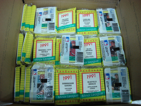 1991 ProCards Minor League Team Sets (Factory Sealed, 132 Sets) - 3500+ Players!