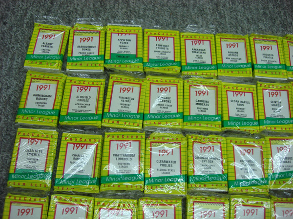 1991 ProCards Minor League Team Sets (Factory Sealed, 132 Sets) - 3500+ Players!