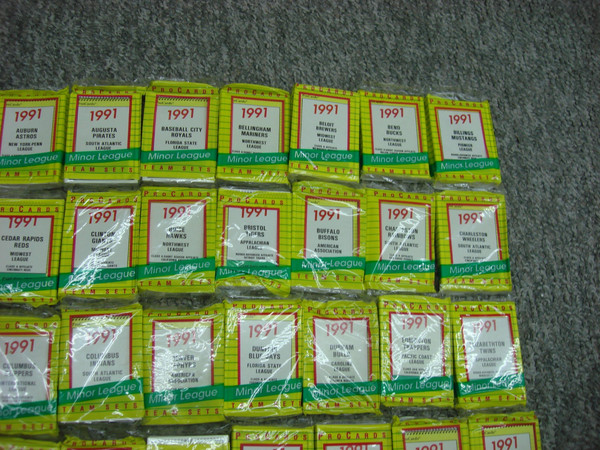 1991 ProCards Minor League Team Sets (Factory Sealed, 132 Sets) - 3500+ Players!