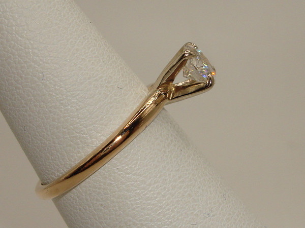 Vintage 14K Yellow Gold Diamond Engagement Ring (Size 6, ~60ptw)