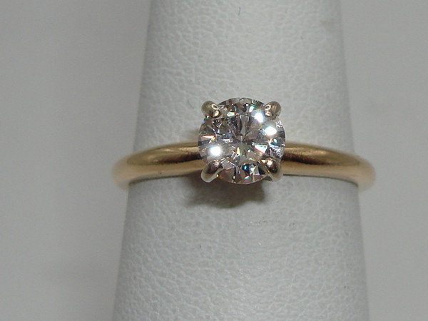 Vintage 14K Yellow Gold Diamond Engagement Ring (Size 6, ~60ptw)