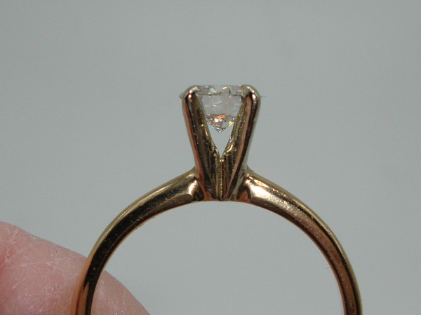 Vintage 14K Yellow Gold Diamond Engagement Ring (Size 6, ~60ptw)