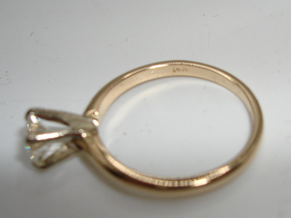 Vintage 14K Yellow Gold Diamond Engagement Ring (Size 6, ~60ptw)
