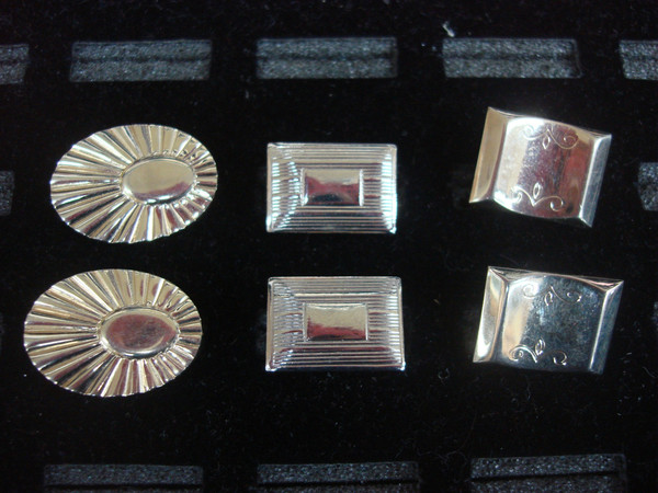 Vintage Gold Tone Cufflinks - 3 Unique Pairs, Stylish & Collectible #387
