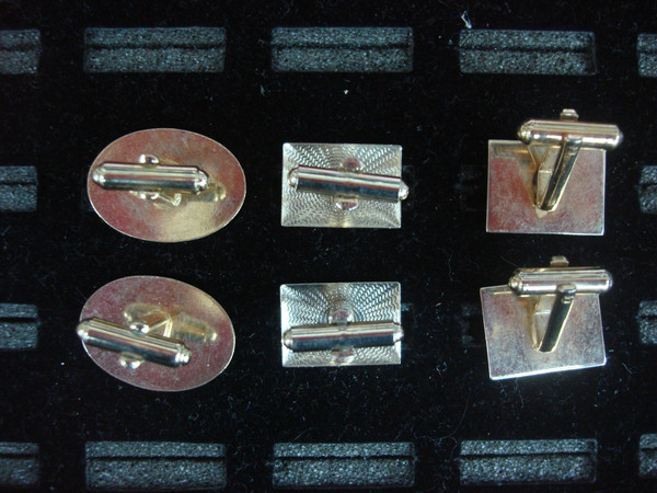 Vintage Gold Tone Cufflinks - 3 Unique Pairs, Stylish & Collectible #387