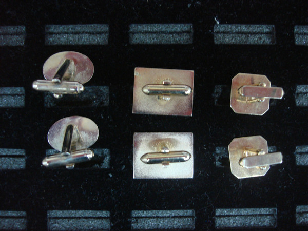 Vintage Gold Tone Cufflinks (3 Pairs) - Unique & Elegant Set #395