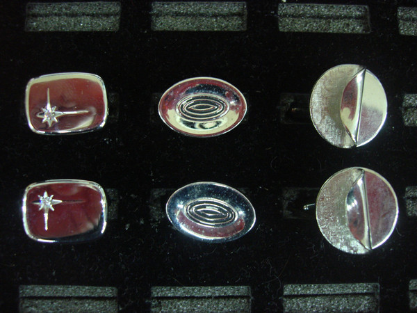 Vintage Silver Tone Cufflinks (3 Unique Pairs) - #397