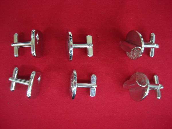 Vintage Silver Tone Cufflinks (3 Unique Pairs) - #397