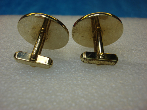 Vintage Gold Tone Cufflinks - Man & Woman Silhouettes #399