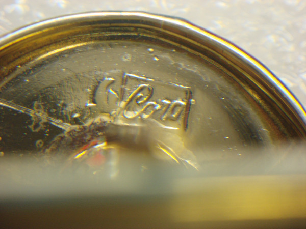 Vintage Cora Gold Tone Cufflinks with Fancy'N' Initial - #402
