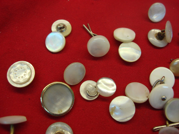 Vintage Mother of Pearl Shirt Studs & Buttons - Large Lot #410 | Unique & Elegant