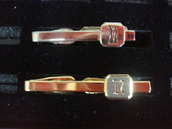 Vintage Gold Tone'N' Tie Clip Set (2-Piece) - Pre-Owned