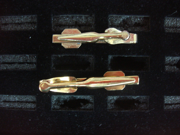 Vintage Gold Tone'N' Tie Clip Set (2-Piece) - Pre-Owned