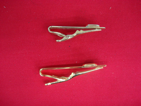 Vintage Gold Tone'N' Tie Clip Set (2-Piece) - Pre-Owned