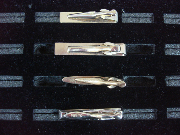 Vintage Gold-Tone Tie Clip Set of 4 | Unique & Unusual Lot #418