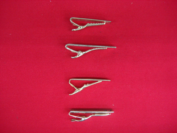 Vintage Gold-Tone Tie Clip Set of 4 | Unique & Unusual Lot #418