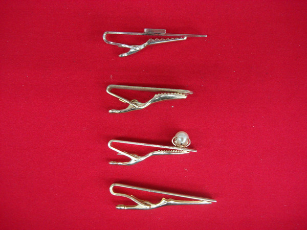 Vintage Gold Tone Tie Clip Set of 4 - Unique & Collectible #422