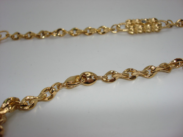 Vintage Camrose & Kross JBK Paperclip Rhinestone Necklace | Estate Find | Gold-Tone Chain