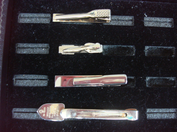 Vintage Gold Tone Tie Clip Set of 4 | Unique Menswear Accessories