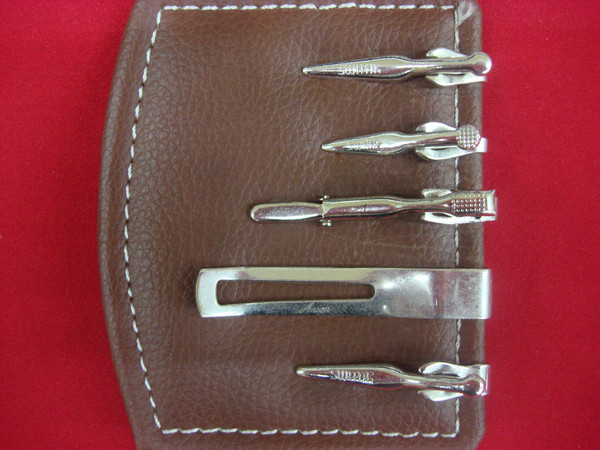 Vintage Silver Tone Tie Clips (5-Piece Lot) - Unique & Classic Designs