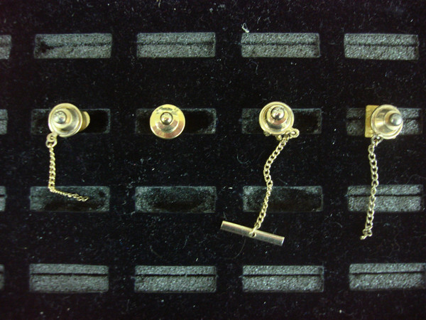 Vintage Gold Tone Tie Tack Lot of 4 - Unique Lapel Pins